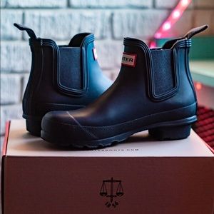 Hunter Chelsea boots NAVY